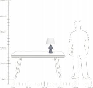 Lampa stołowa Beliani Lampa stołowa ceramiczna szara FABILOS 8