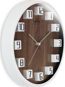 MPM Zegar ścienny MPM E01.4289.0054 fi 30 cm Czytelny cichy 4