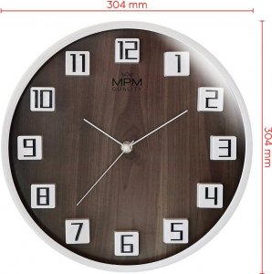 MPM Zegar ścienny MPM E01.4289.0054 fi 30 cm Czytelny cichy 6