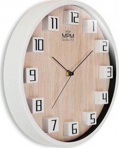 MPM Zegar ścienny MPM E01.4289.0053 fi 30 cm Czytelny cichy 4