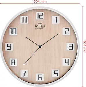 MPM Zegar ścienny MPM E01.4289.0053 fi 30 cm Czytelny cichy 6