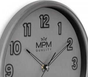 MPM Zegar ścienny MPM E01.4331.92 fi 35 cm szary cichy 5