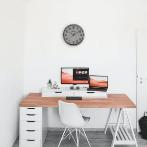 MPM Zegar ścienny MPM E01.4331.92 fi 35 cm szary cichy 8