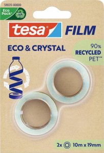 Tesa tesafilm® Eco* & Crystal, 10m x 19mm, blister pack of 2 2