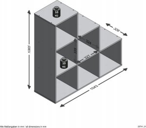 FMD Przegroda pokojowa, 6 przegród, 104,3x32,6x106,5 cm, dąb piaskowy 7