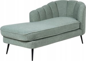 Beliani Szezlong boucle prawostronny zielony ALLIER 4