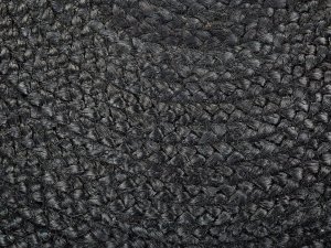 Beliani Puf jutowy ⌀ 50 cm czarny TIFELT 3