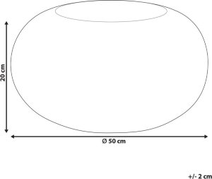 Beliani Puf jutowy ⌀ 50 cm czarny TIFELT 5
