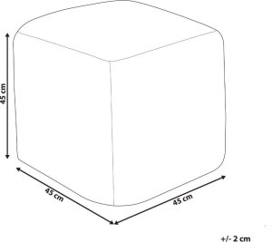 Beliani Puf bawełniany 45 x 45 x 45 cm beżowy JOARA 6