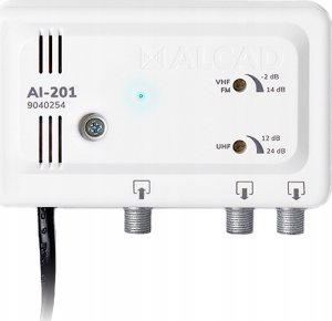 Antena RTV Alcad Wzmacniacz antenowy szerokopasmowy 2 wejścia AI-201 ALCAD 3
