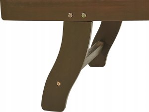 Beliani Leżak ogrodowy drewno akacjowe z poduszką niebiesko-beżową AMATNEA 9