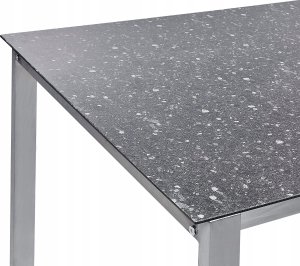 Beliani Stół ogrodowy szklany 180 x 90 cm czarny COSOLETO 7