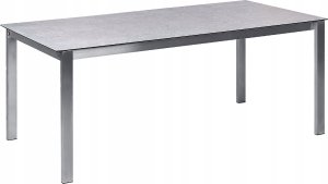 Beliani Stół ogrodowy szklany 180 x 90 cm szary COSOLETO 5