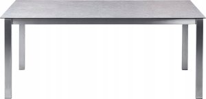 Beliani Stół ogrodowy szklany 180 x 90 cm szary COSOLETO 6