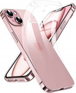 Alogy Etui do iPhone 15 obudowa Case silikonowe przezroczyste ochrona aparatu osłona obiektywów Alogy Slim 1