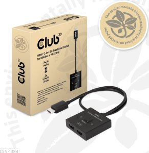 Club 3D Club3D HDMI Switch 2-in-1 bidirektional   8K60Hz/4K120Hz UHD retail 12