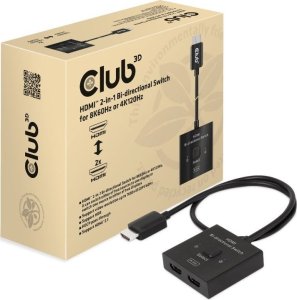 Club 3D Club3D HDMI Switch 2-in-1 bidirektional   8K60Hz/4K120Hz UHD retail 2
