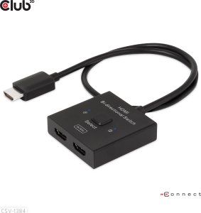 Club 3D Club3D HDMI Switch 2-in-1 bidirektional   8K60Hz/4K120Hz UHD retail 4