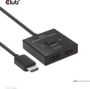 Club 3D Club3D HDMI Switch 2-in-1 bidirektional   8K60Hz/4K120Hz UHD retail 5
