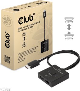 Club 3D Club3D HDMI Switch 2-in-1 bidirektional   8K60Hz/4K120Hz UHD retail 7