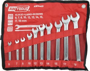 AWTools AW KLUCZ PŁASKO-OCZKOWY KPL.10szt./6mm-19mm 1