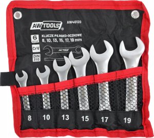 AWTools AWTOOLS KLUCZ PŁASKO-OCZKOWY KRÓTKI  KPL. 6szt. /8mm-19mm/ (8,10,13,15,17,19mm) 1