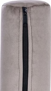 Beliani Szezlong welurowy ze schowkiem lewostronny beżowoszary PESSAC 9