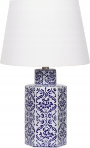 Lampa stołowa Beliani Lampa stołowa porcelanowa biało-niebieska MARCELIN Lumarko! 1