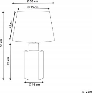 Lampa stołowa Beliani Lampa stołowa porcelanowa biało-niebieska MARCELIN 3