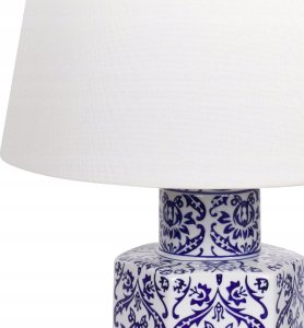 Lampa stołowa Beliani Lampa stołowa porcelanowa biało-niebieska MARCELIN 5