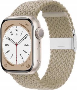 Crong Crong Wave Band - Pleciony pasek do Apple Watch 38/40/41 mm (kamienny beż) 1