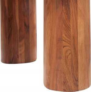 Beliani Stolik kawowy z drewna akacjowego jasny COLINA 5