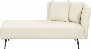 Beliani Szezlong boucle prawostronny biały RIOM 3