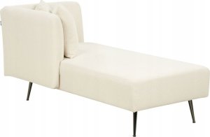 Beliani Szezlong boucle prawostronny biały RIOM 4