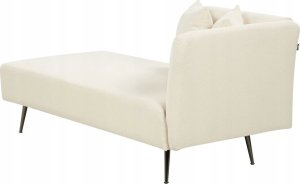 Beliani Szezlong boucle prawostronny biały RIOM 5