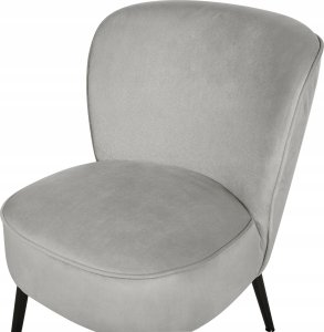 Beliani Fotel welurowy szary VOSS 6