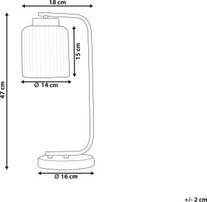 Lampa stołowa Beliani Lampa stołowa metalowa mosiężno-czarna CAUDELO 3