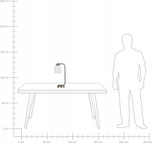 Lampa stołowa Beliani Lampa stołowa metalowa mosiężno-czarna CAUDELO 10