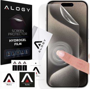 Alogy Folia Hydrożelowa do iPhone 15 Pro Max ochronna na telefon na ekran Alogy Hydrogel Film 1