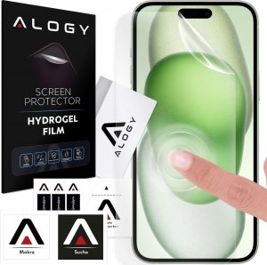 Alogy Folia Hydrożelowa do iPhone 15 Plus ochronna na telefon na ekran Alogy Hydrogel Film 1