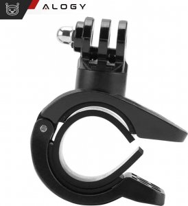 Alogy Uchwyt rowerowy do GoPro Hero 12 11 10 9 8 7 DJI Action SJ7 SJ6 do kamer na kierownicę motocykl rower Alogy obrotowy czarny 9