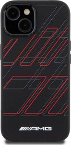 Mercedes AMG AMHMP15S23SSPK iPhone 15 / 14 / 13 6.1" czarny/black hardcase Silicone Large Rhombuses Pattern MagSafe 16