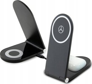 Mercedes Mercedes składana ład. indukcyjna 2w1 MEMFBGSLK 15W czarny/black Silver Star MagSafe 6