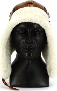 Podhale Regionals Czapka skórzana pilotka LOTNIK - ZIMA 59-60 cm (XL) 2