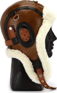 Podhale Regionals Czapka skórzana pilotka LOTNIK - ZIMA 59-60 cm (XL) 3