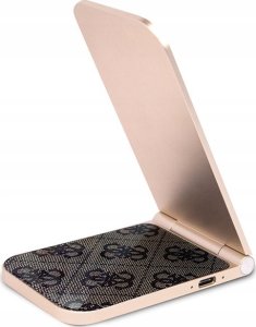 Guess Ładowarka indukcyjna Guess GUDCFAL4PEGW 2w1 15W 4G Pattern MagSafe brązowy/brown 3