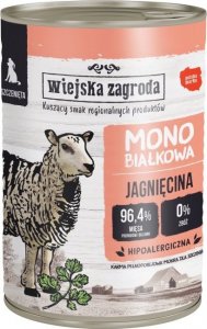 Wiejska Zagroda Wiejska Zagroda Monobiałkowa Jagnięcina dla szczeniąt puszka 400g 1