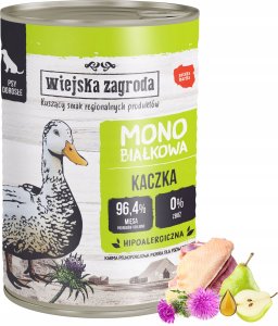 Wiejska Zagroda Monobiałkowa Kaczka puszka 400g 2
