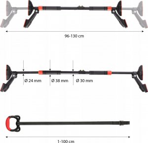 HMS DDG03 (2 CZĘŚCI) DRĄŻEK ROZPOROWY Z KÓŁKAMI GIMNASTYCZNYMI HMS 5