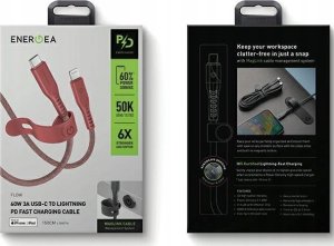 Kabel USB Energea USB-C - Lightning 1.5 m Czerwony 5